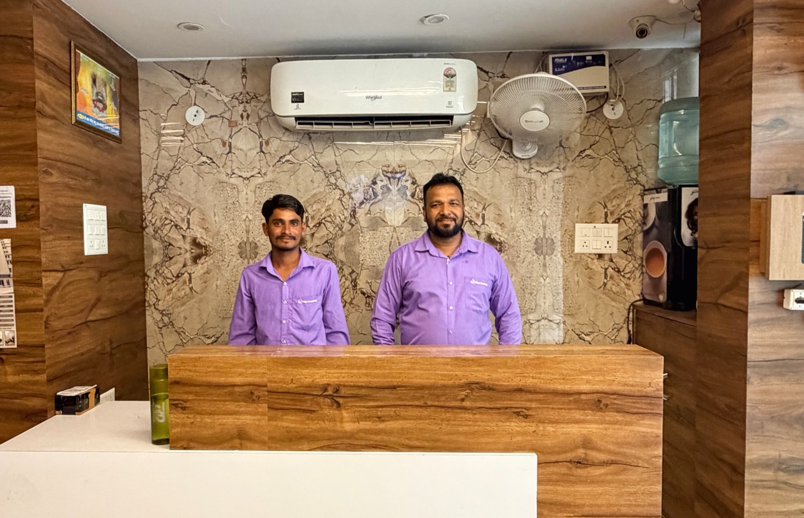 Maya Residency Rajiv Gandhi Nagar male staff at the reception